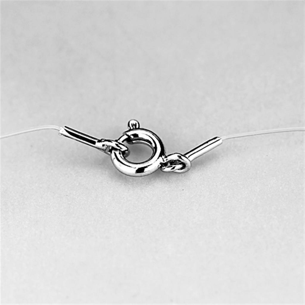 Rhodium Brass Necklace with AAA Grade CZ