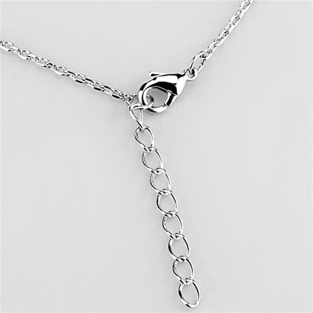 Rhodium Brass Necklace with AAA Grade CZ