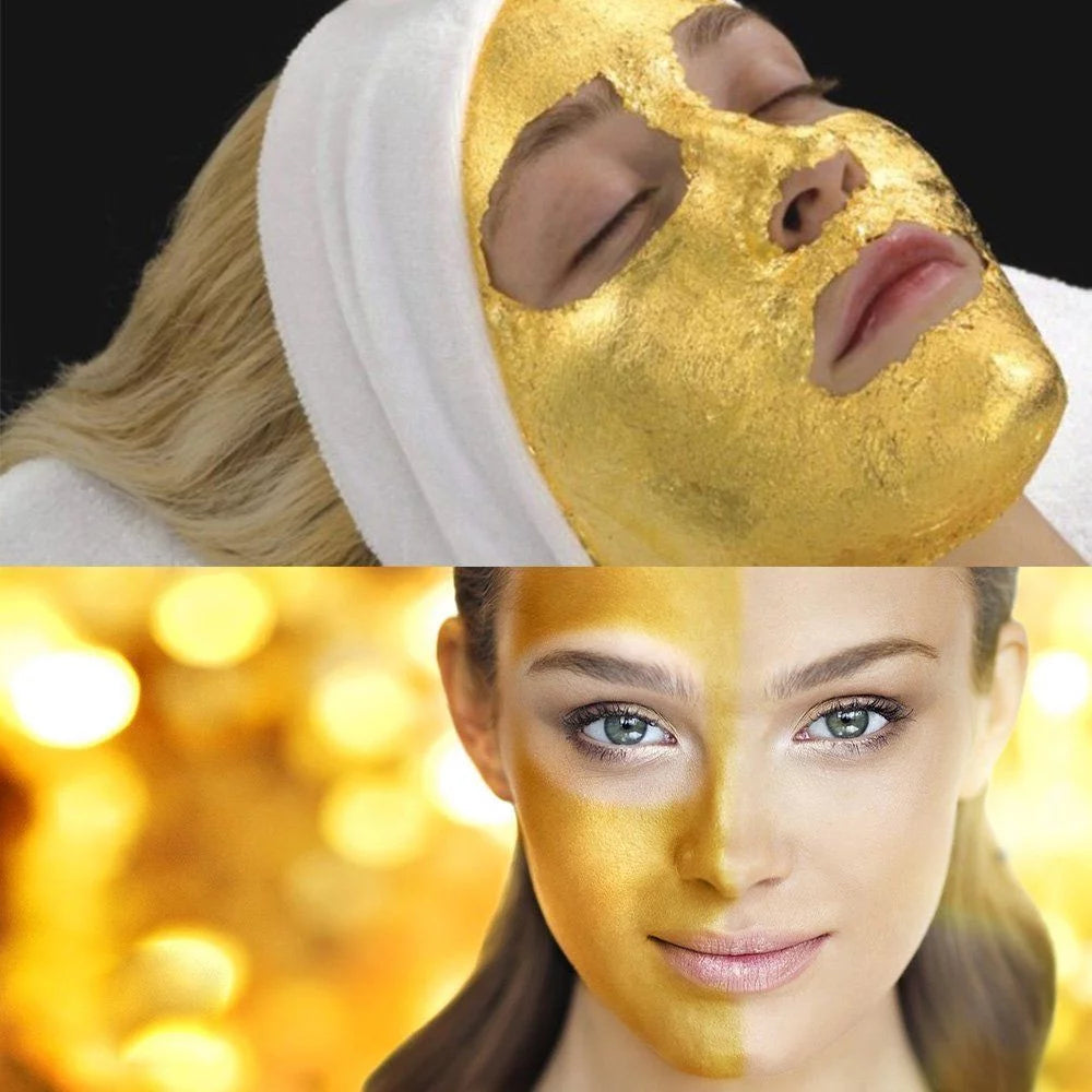 24K Gold Collagen Facial Face Mask + Gold Serum