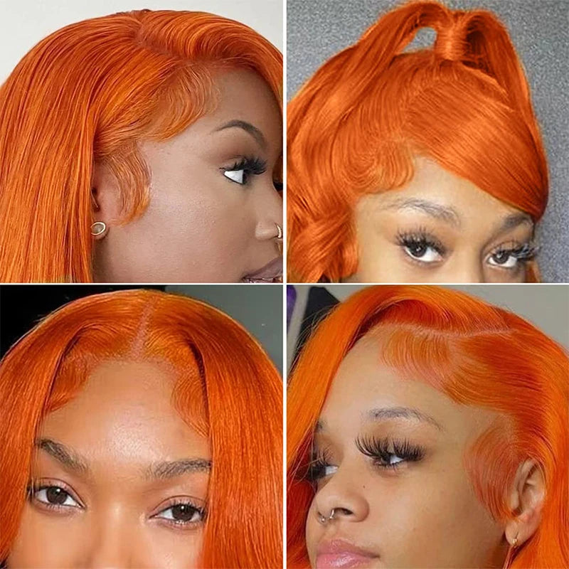 13x6 Orange Ginger | Pre Plucked 13x4 Human Hair
