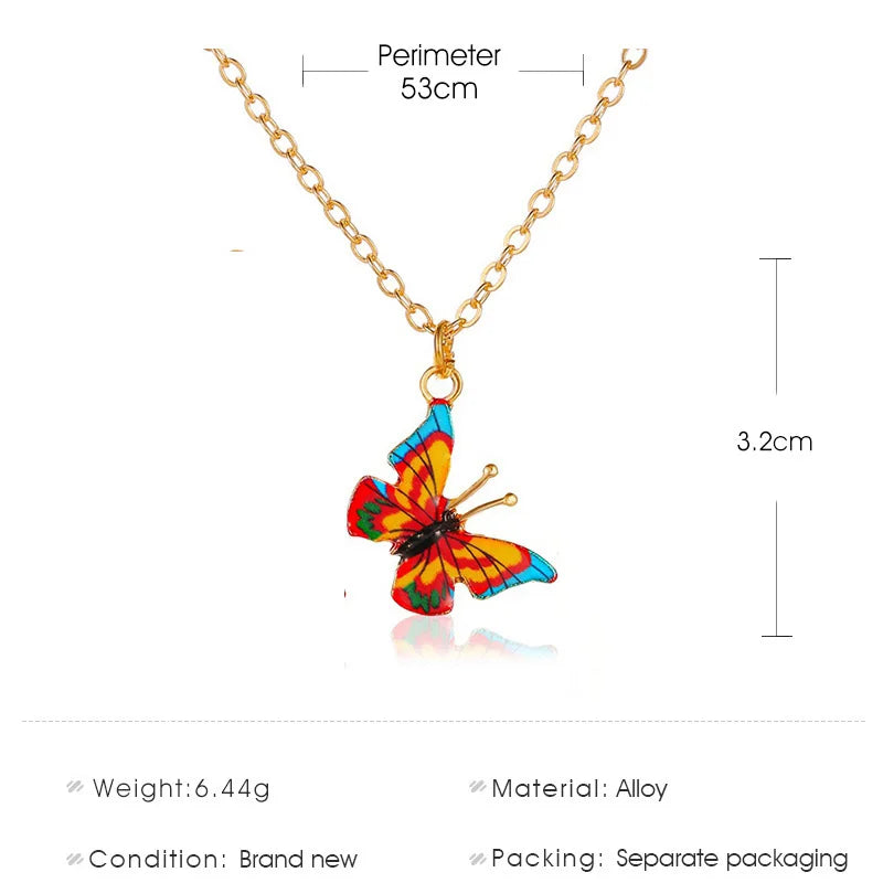 Blue Gradient Butterfly Necklace | Jewelry Gift