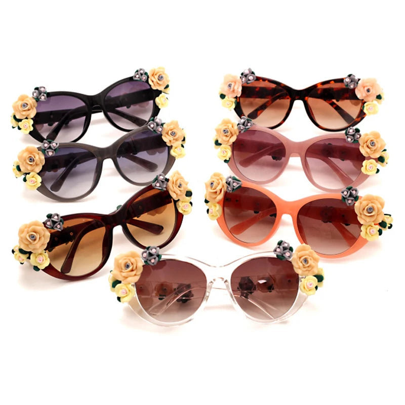 Charming Flower Fashion Cat Eye