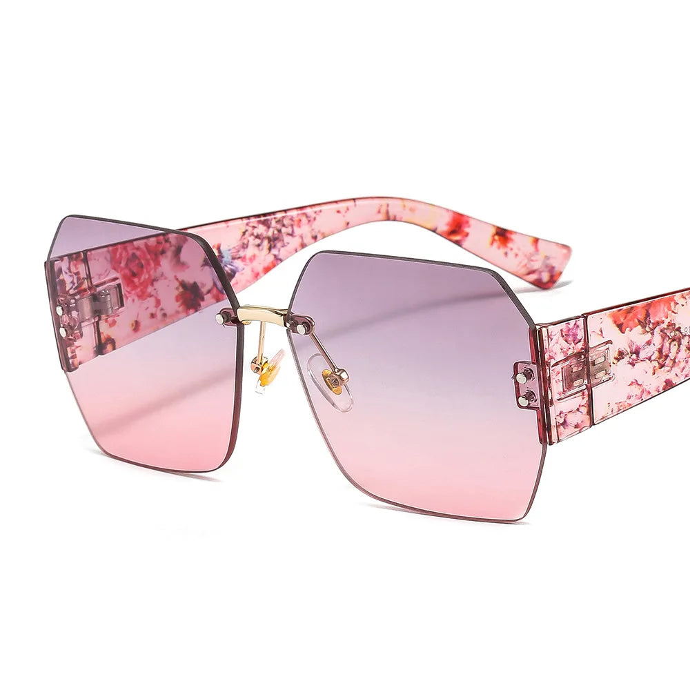Trendy Oversize Big Square Rimless