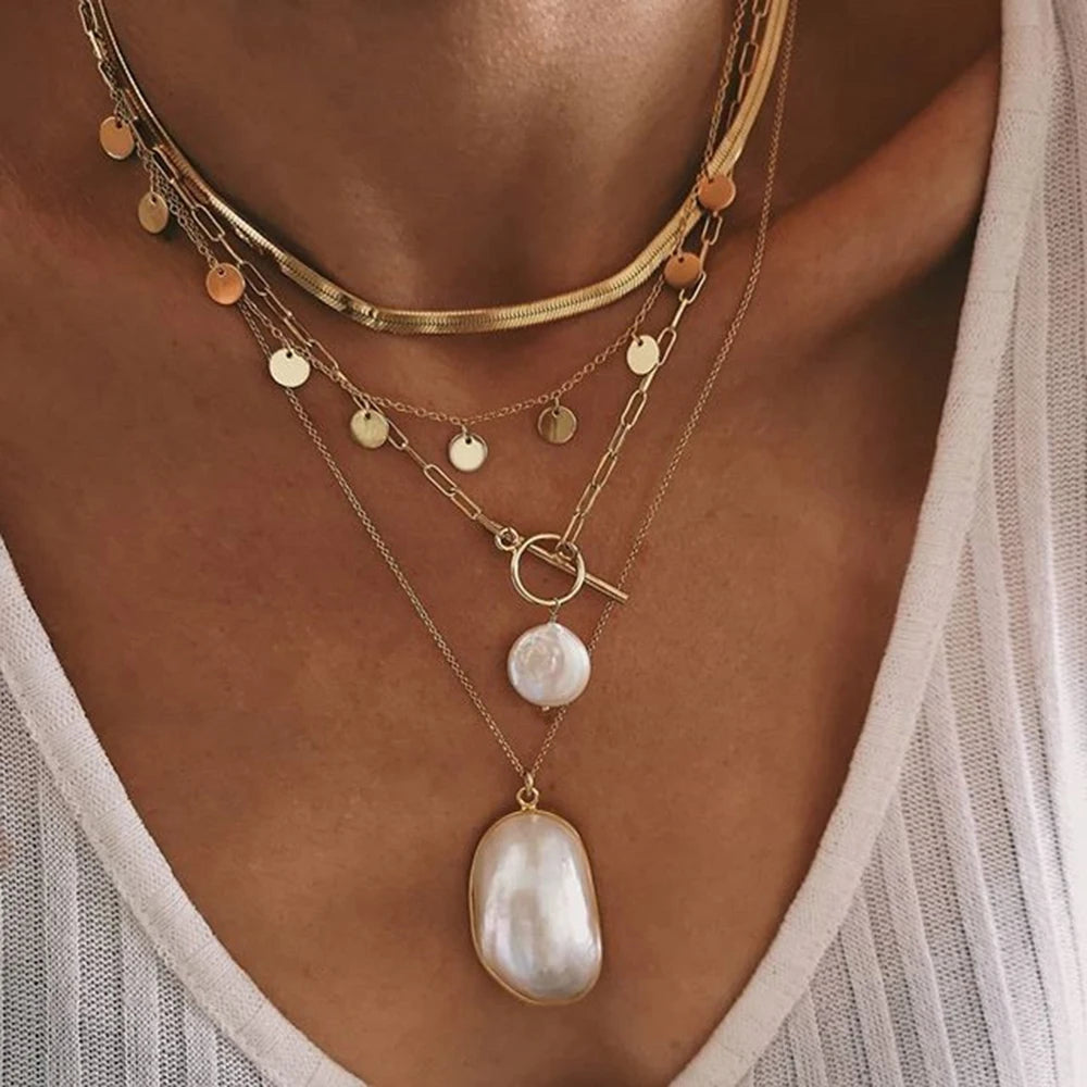 Crystal Heart Star Sun Moon Necklace