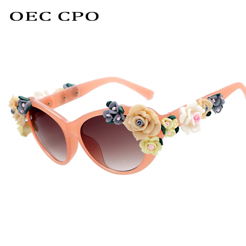 Charming Flower Fashion Cat Eye