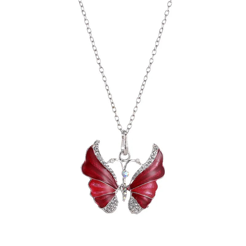 Blue Gradient Butterfly Necklace | Jewelry Gift