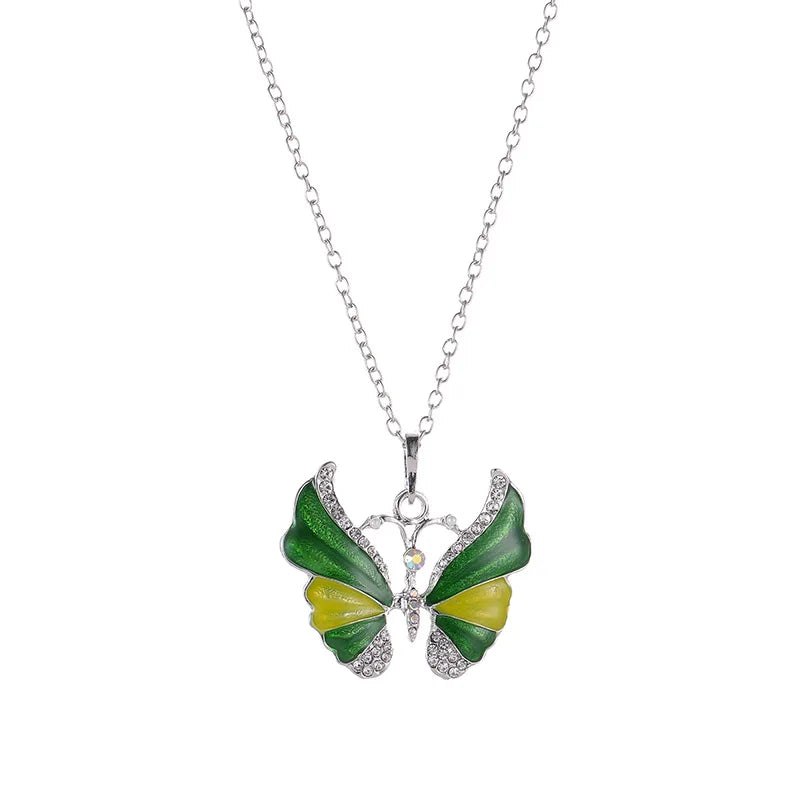 Blue Gradient Butterfly Necklace | Jewelry Gift