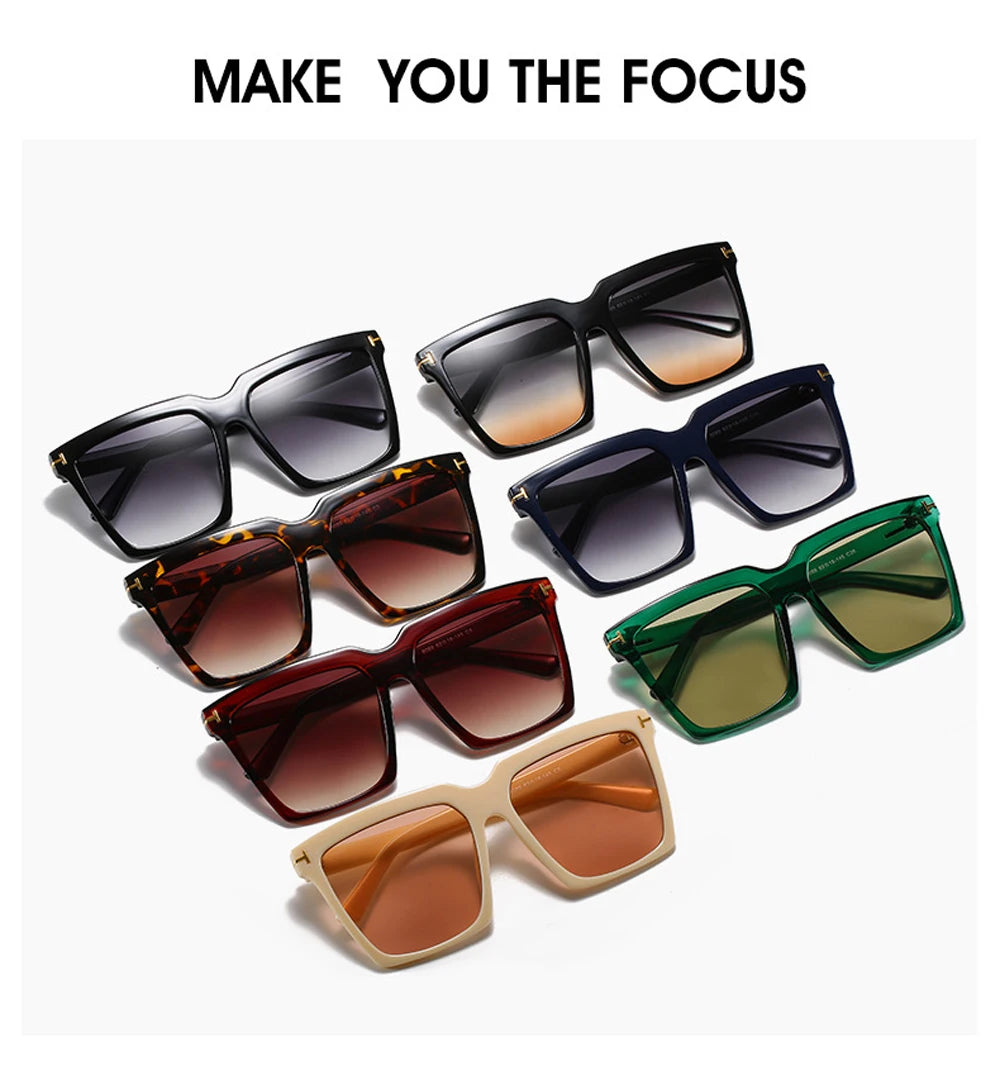Square Vintage Sunglasses UV400