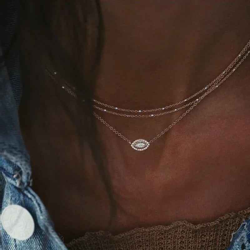 Multi layered Moon Cross Tree Star Pendant Statement