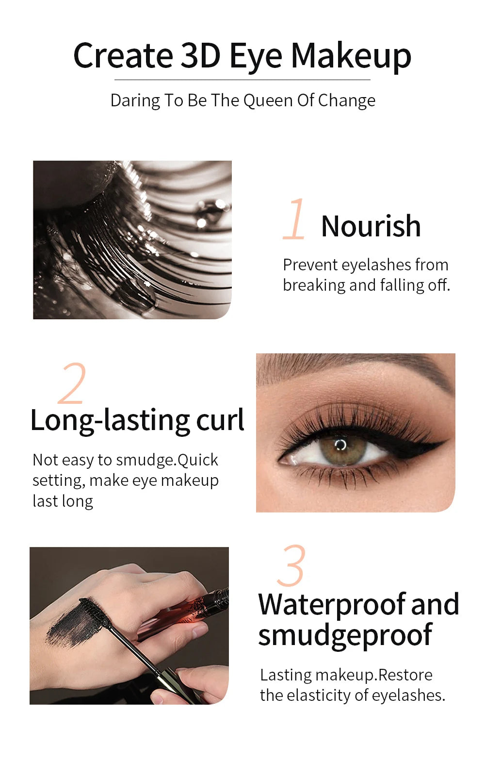 4D Silky Eyelashes Lengthening Waterproof Mascara