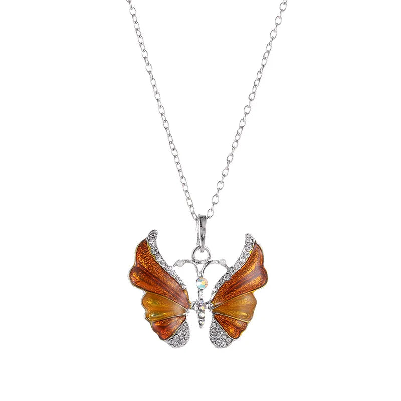 Blue Gradient Butterfly Necklace | Jewelry Gift