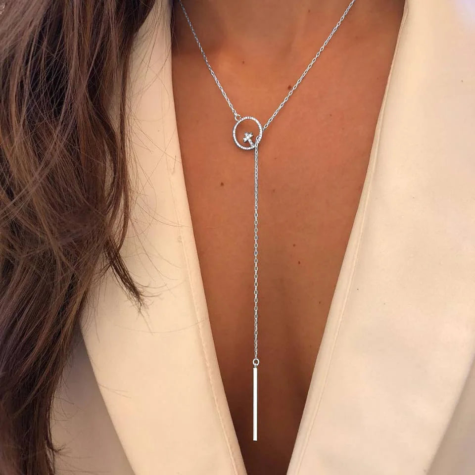 Multi layered Moon Cross Tree Star Pendant Statement