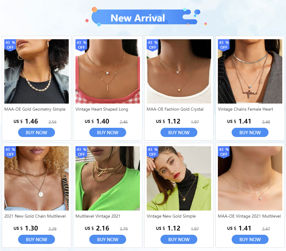Gold-plate Crystal Necklace | Heart Shaped