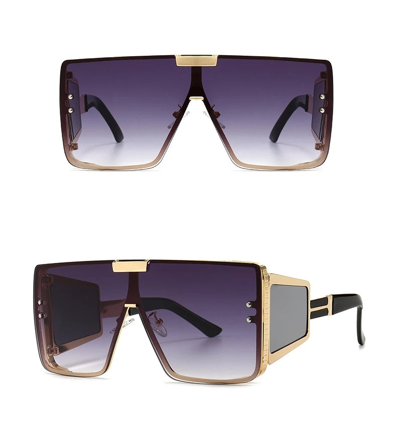 Oversized Luxury Uv400 Vintage Glasses