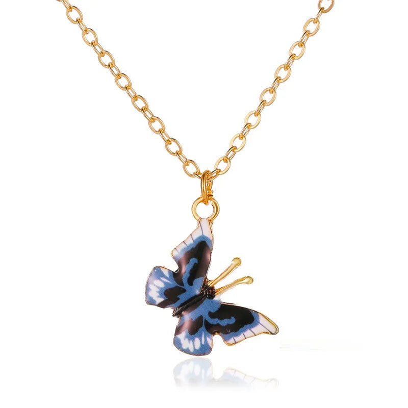 Blue Gradient Butterfly Necklace | Jewelry Gift