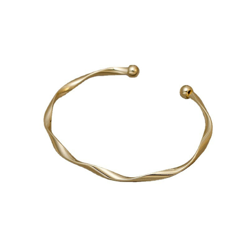 Classic Twisted Gold Bracelet