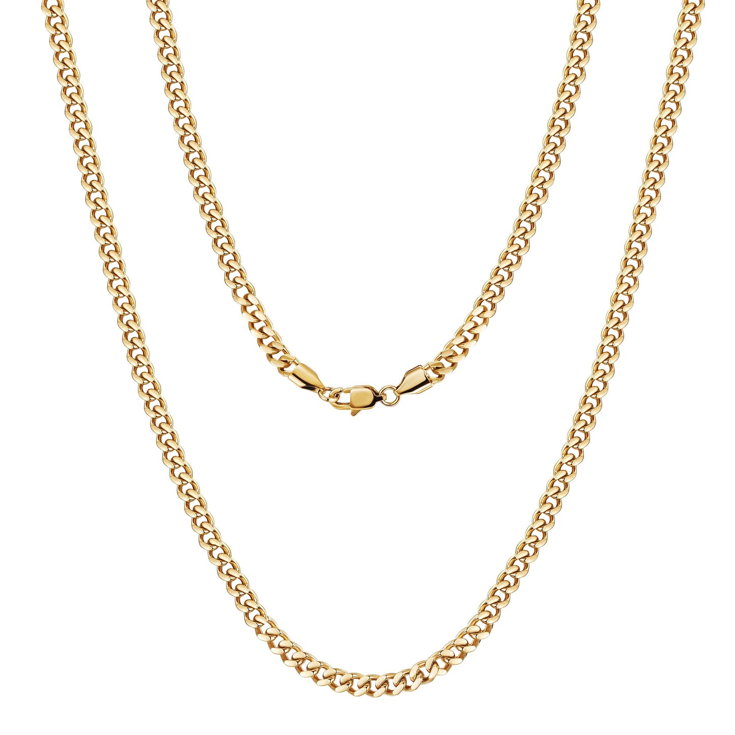 Gold Hip Hop Cuban Chain Necklace