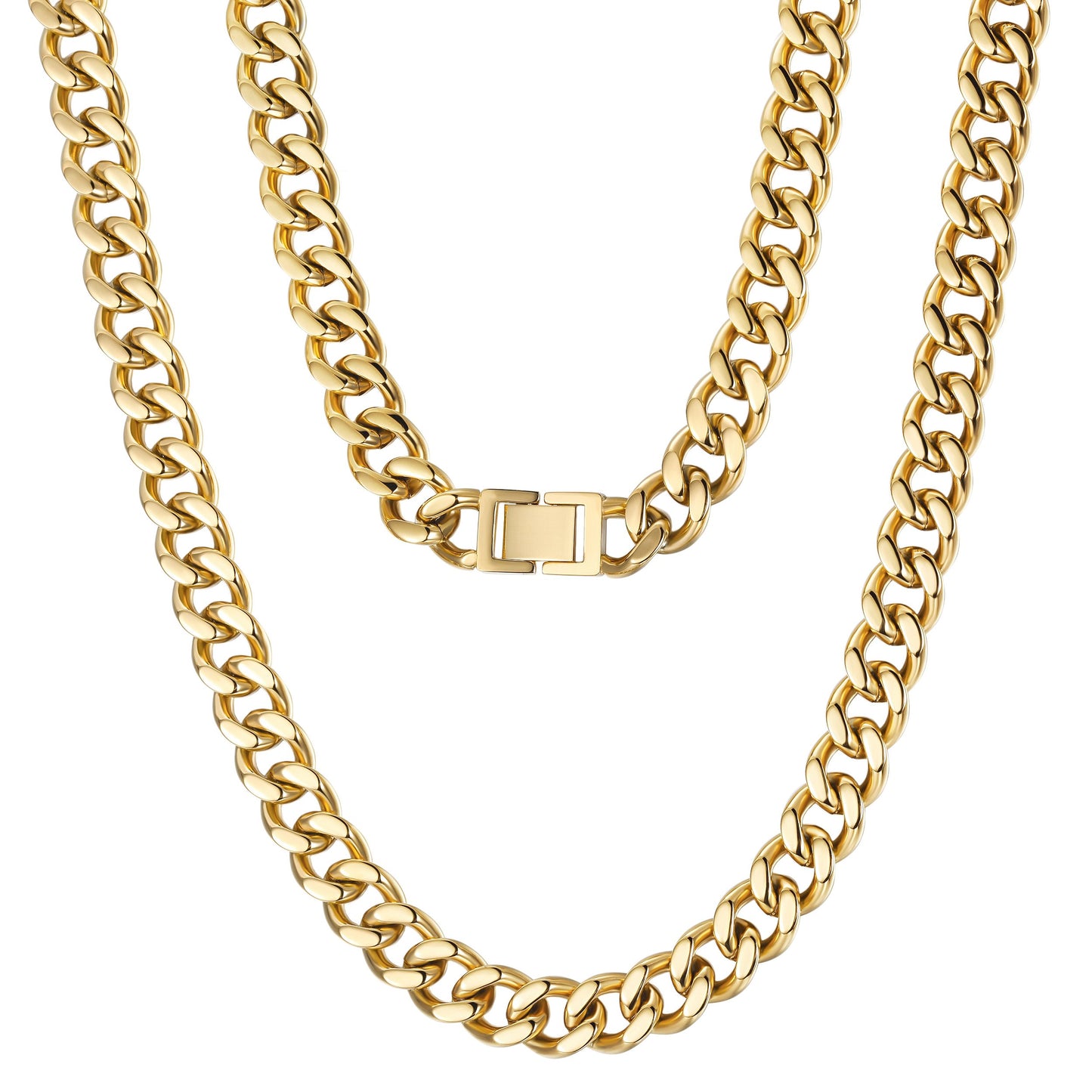 Gold Hip Hop Cuban Chain Necklace
