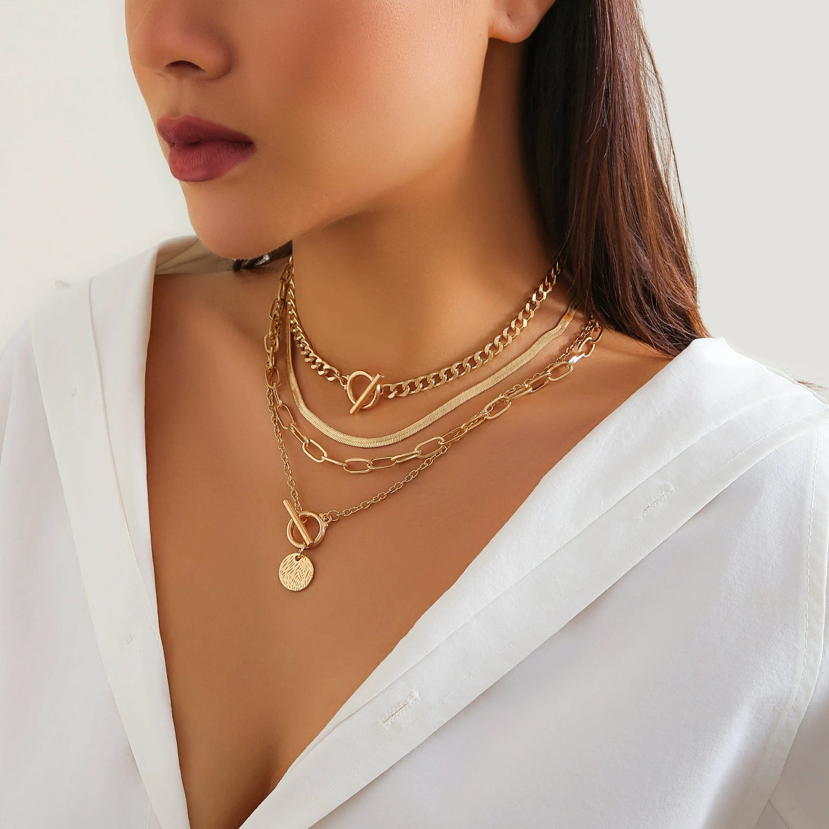 4-Piece round Necklace Suit