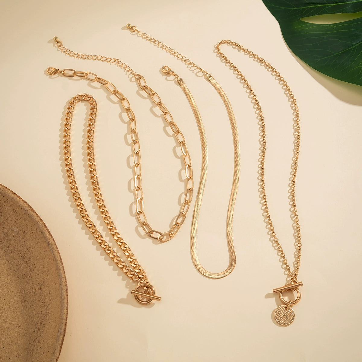 4-Piece round Necklace Suit