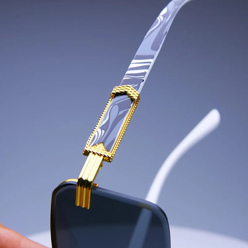 Rimless Classic Small Square Traveling Shades