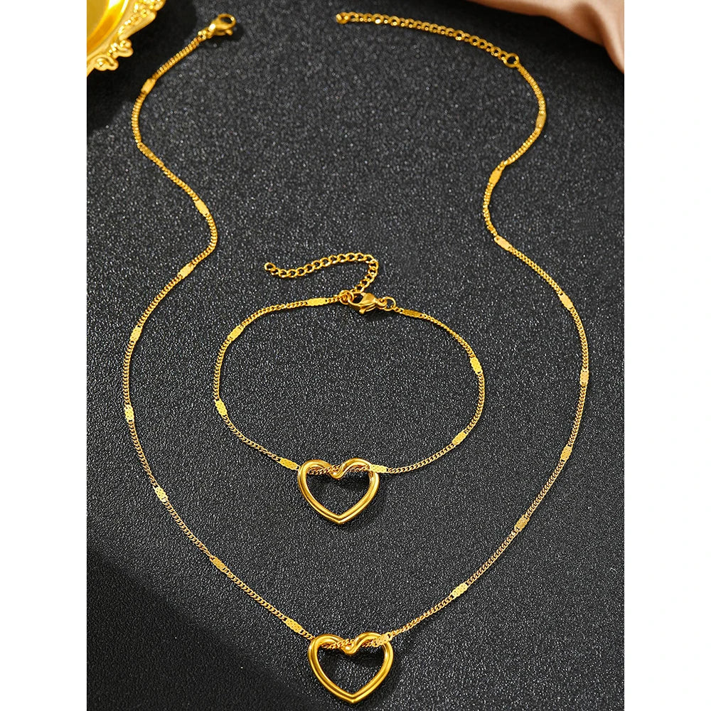 Heart Light Luxury High-end Jewelry Set