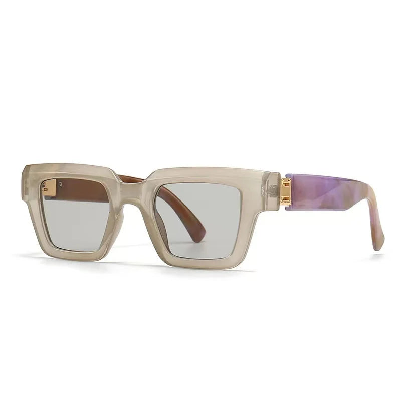 Square Candy Color Clear Gradient Eyewear