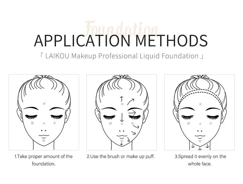 Liquid Foundation Moisturizing Long Lasting Natural Brighten