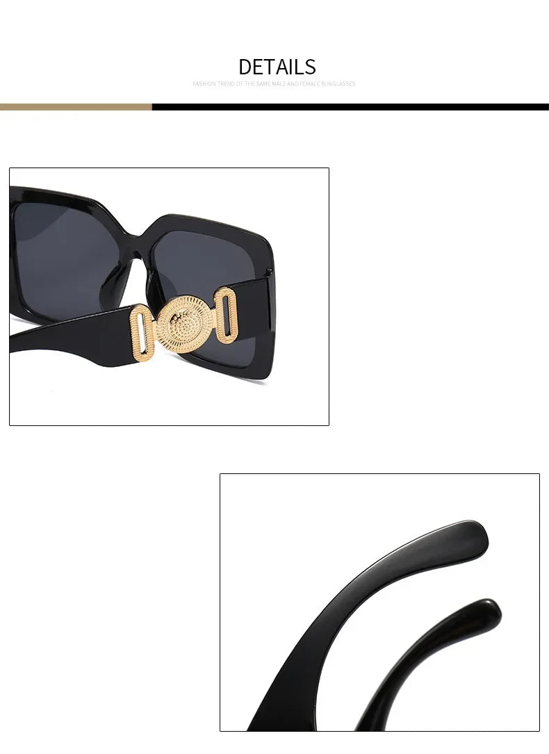 Big Square Design Luxury Vintage Eyewear
