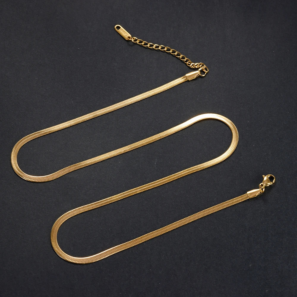 Gold Herringbone Choker