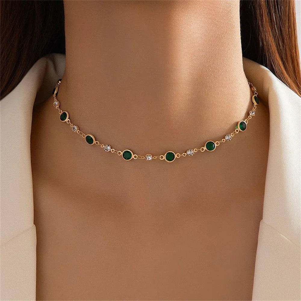 Crystal Heart Star Sun Moon Necklace