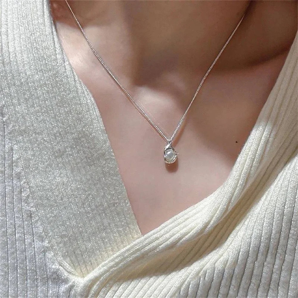 Crystal Heart Star Sun Moon Necklace