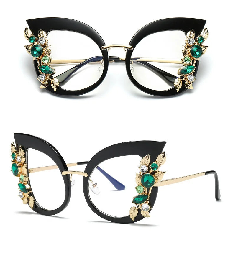 Diamond Luxury Rhinestone Butterfly SunGlasses