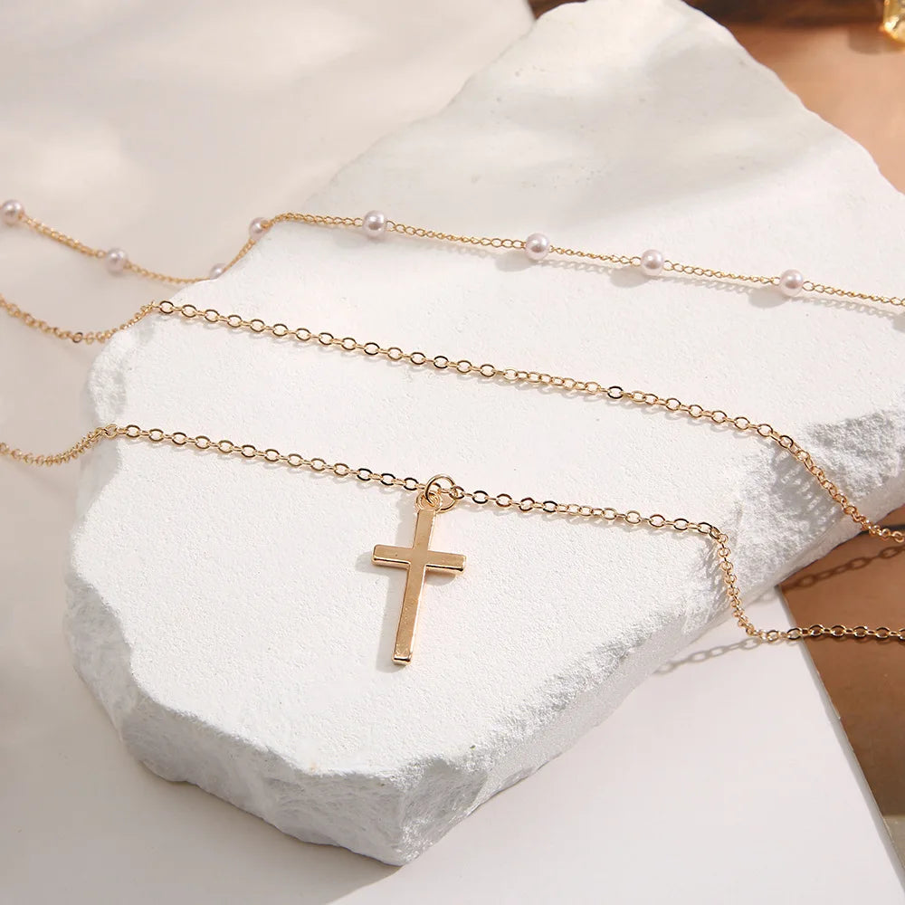 Pearl heart-shaped drop pendant necklace
