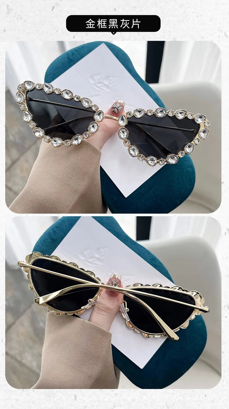 Luxury Cat-eye Rhinestone Shades