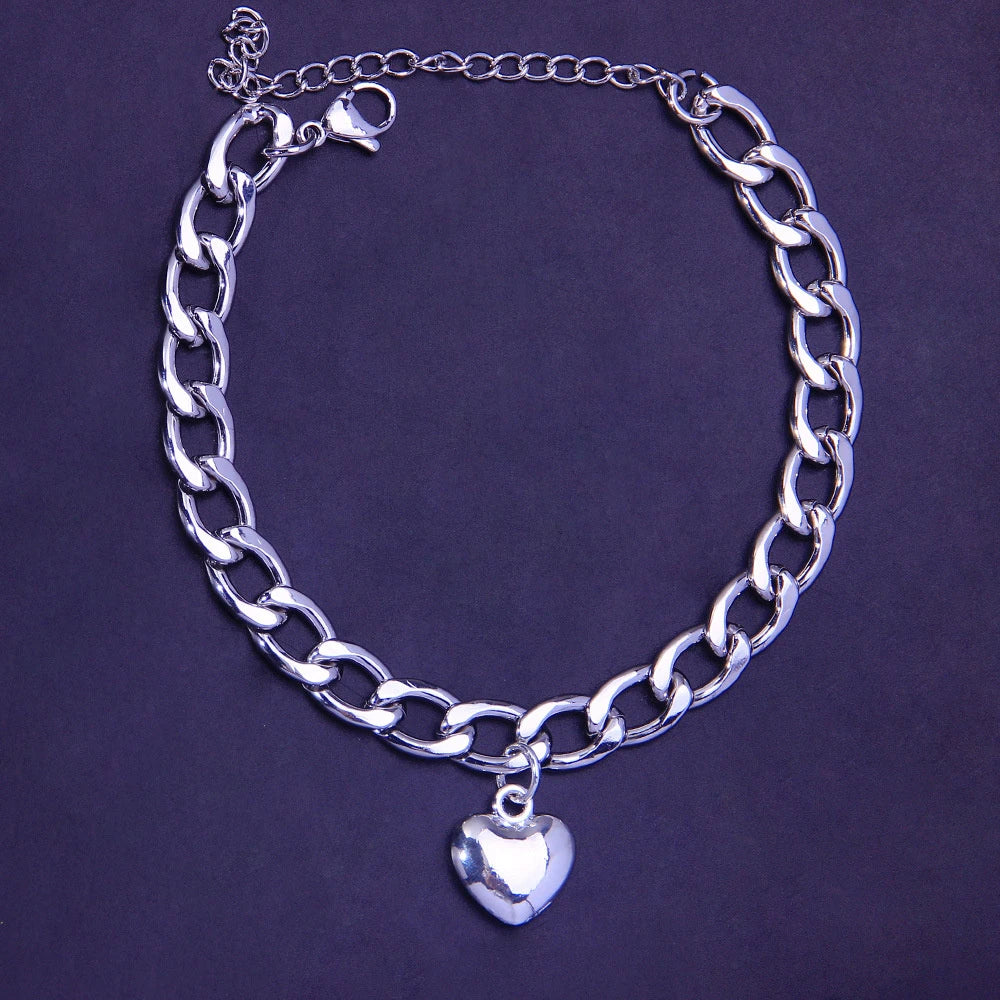 Stainless Steel Heart Anklets
