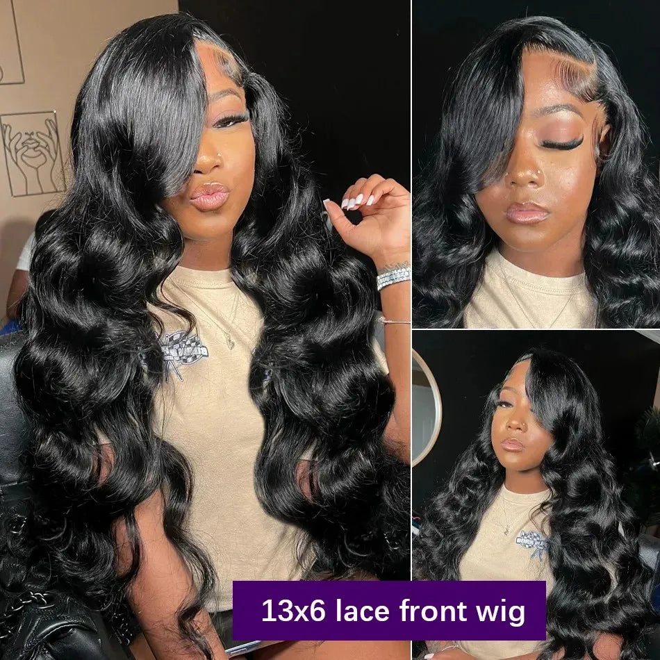 Brazilian 13x6 HD Front Wigs Transparent Lace Natural Body Wave | 200 Density