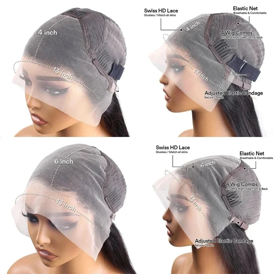 13x6 Hd Lace Frontal Wig Human Hair | 13x4 Body Wave