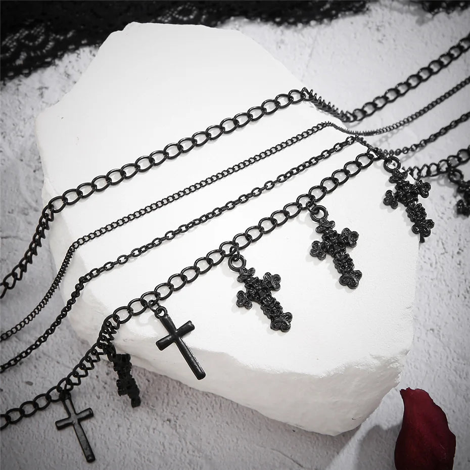 4Pcs Cross Tassel Pendant Jewelry