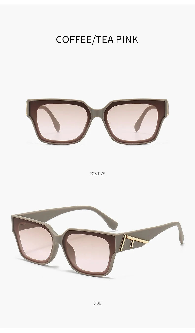 Unisex Square frame colored sunglasses