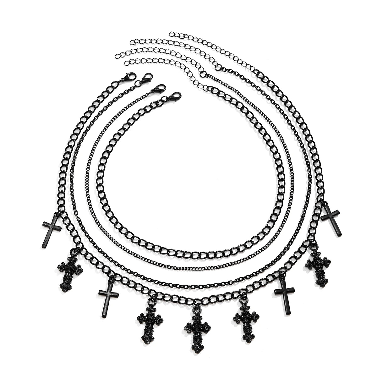 4Pcs Cross Tassel Pendant Jewelry