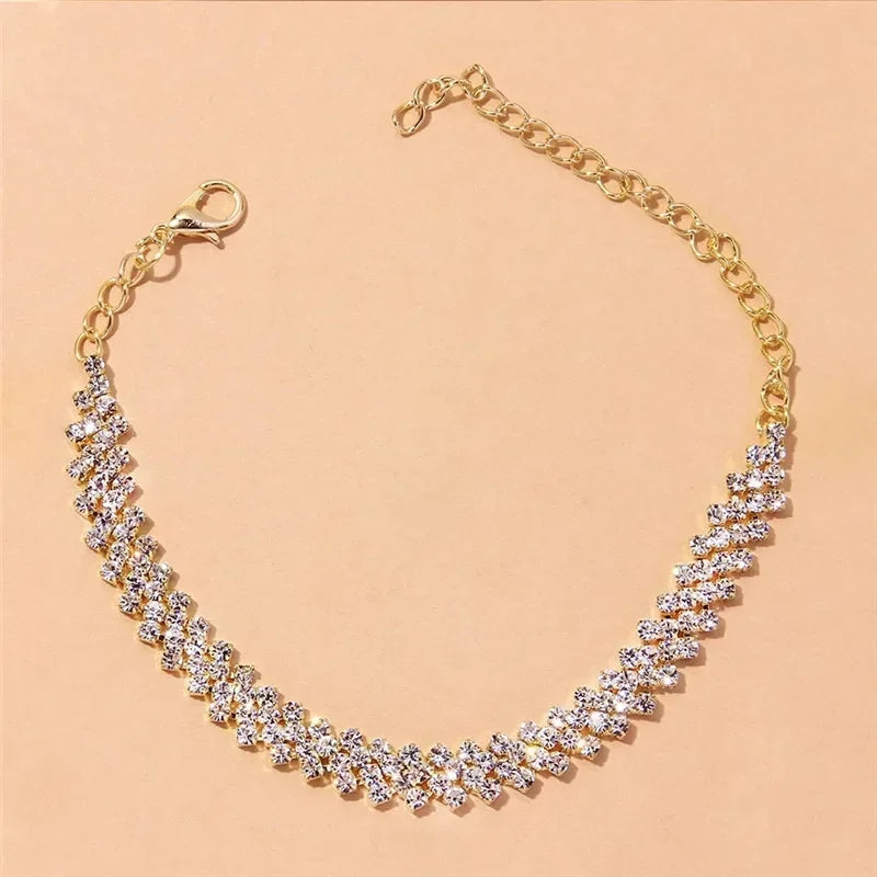 Shiny Irregular Crystal Anklet