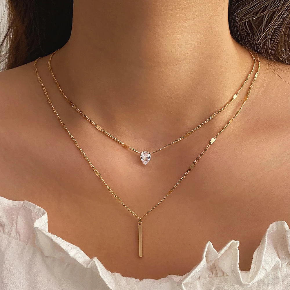 Gold Color Round Shape Crystal Pendant