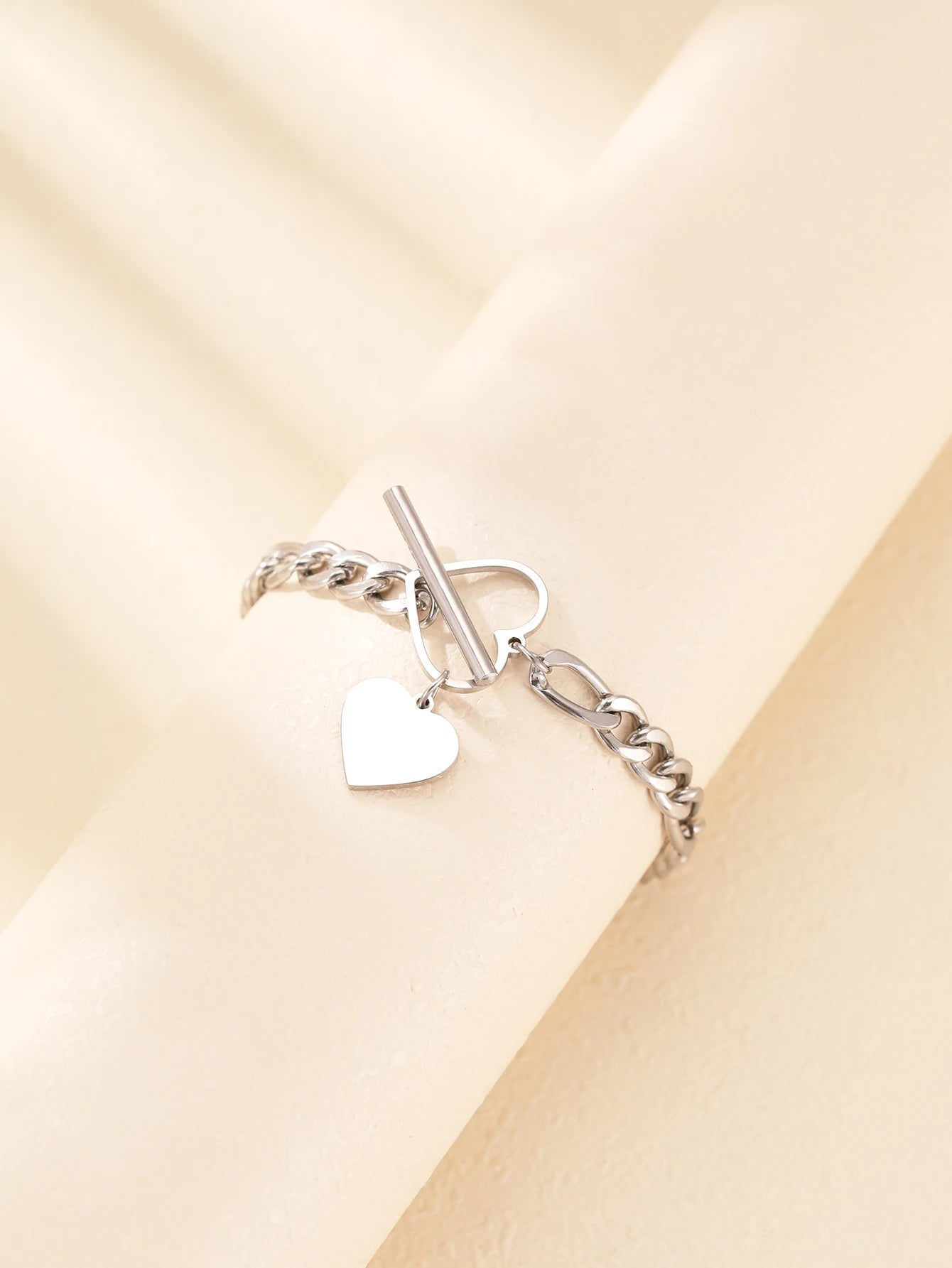 Peach Heart Bracelet Jewelry