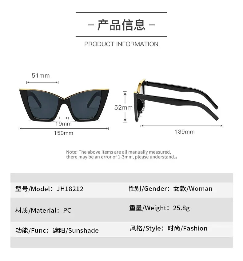 Cat Eye Square Retro Shades