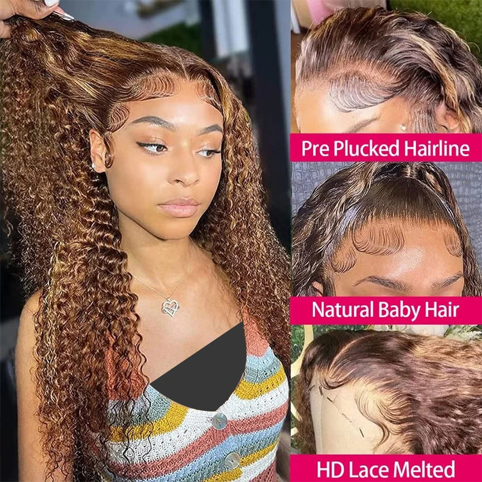 Blonde Lace Front 13X6 HD| Deep Wave Curly