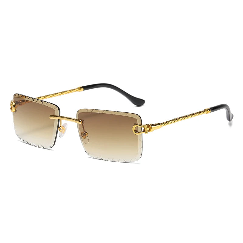 Rimless cutaway square rimmed
