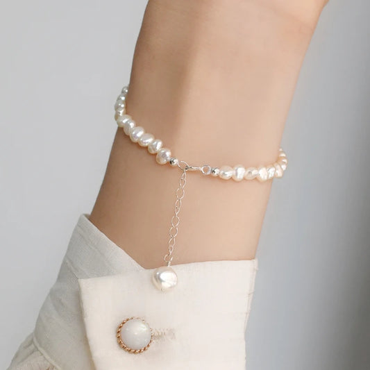 Natural Freshwater Pearl Bracelet 925