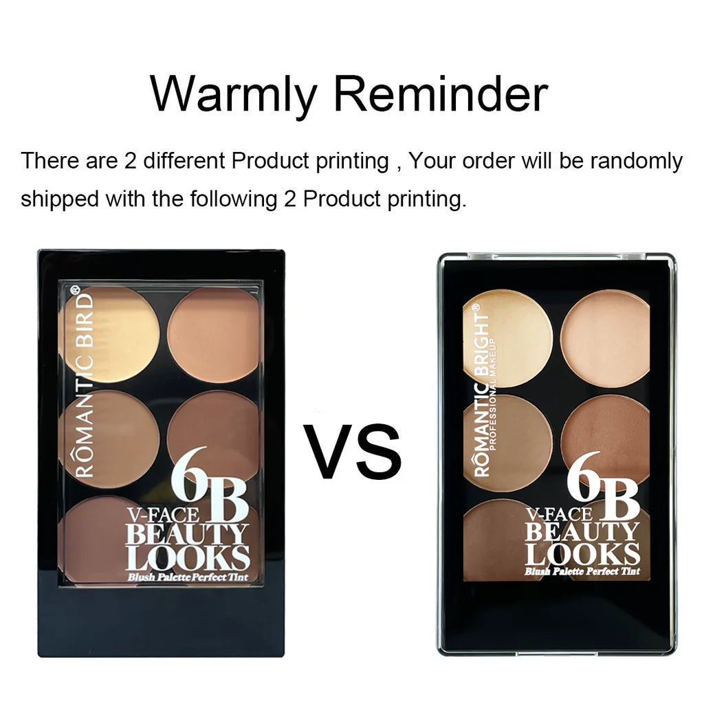 6 Colors Highlight Contouring Powder Palette