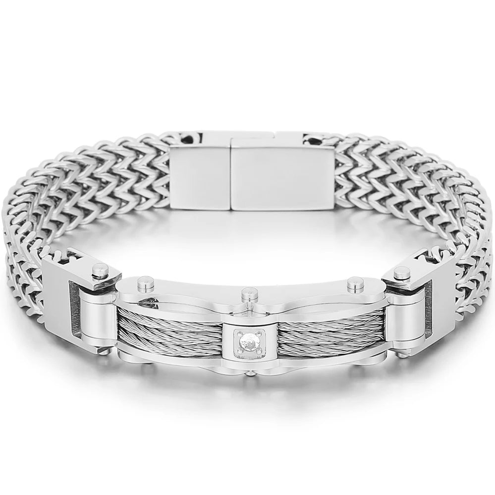 Bracelet Gold 12MM CZ Birthday Jewelry Gifts